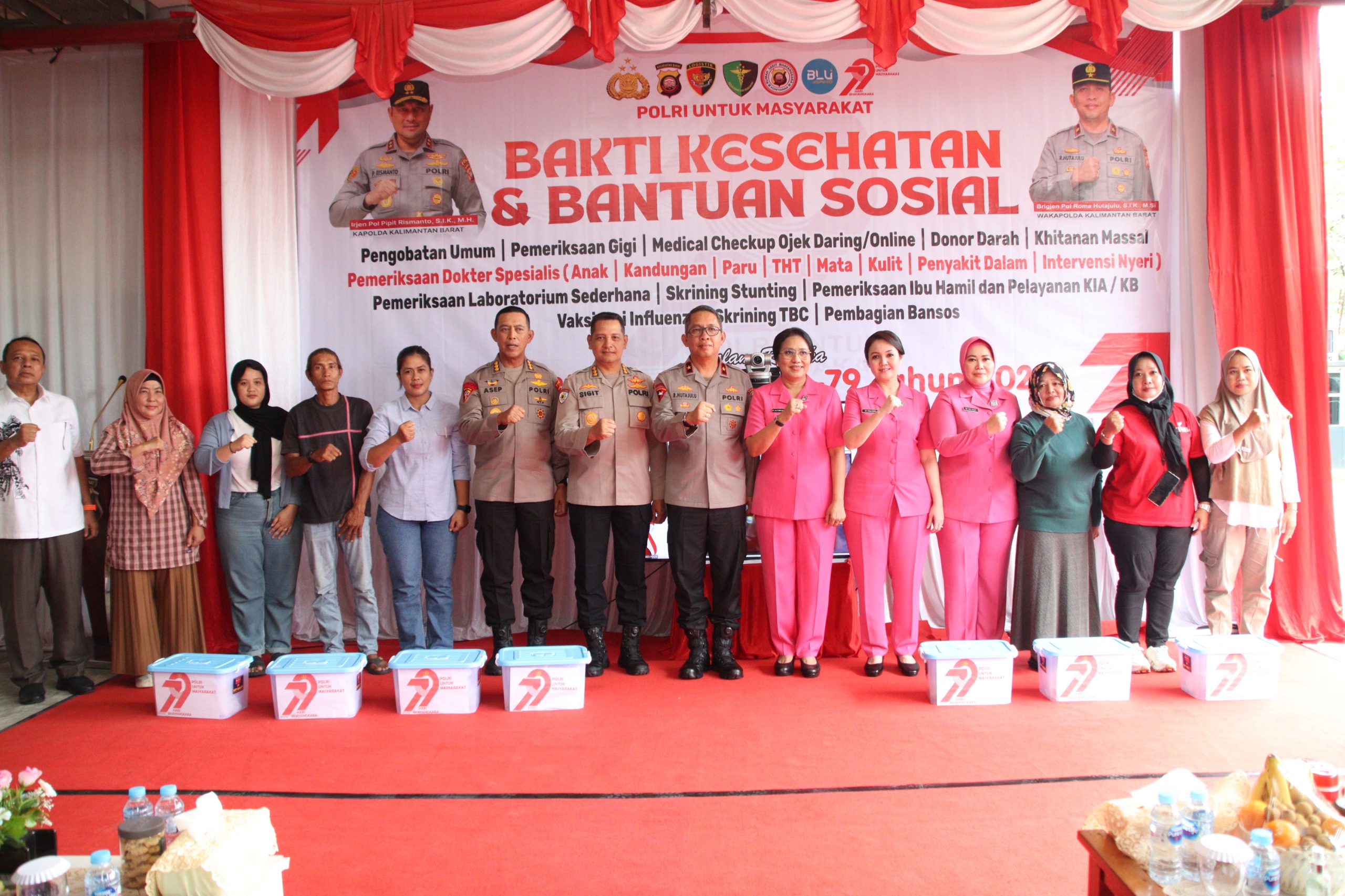 Bhakti Kesehatan Polri dalam Rangka Hari Bhayangkara ke-79, Polda Kalbar Hadirkan Layanan Kesehatan Gratis Bagi Masyarakat