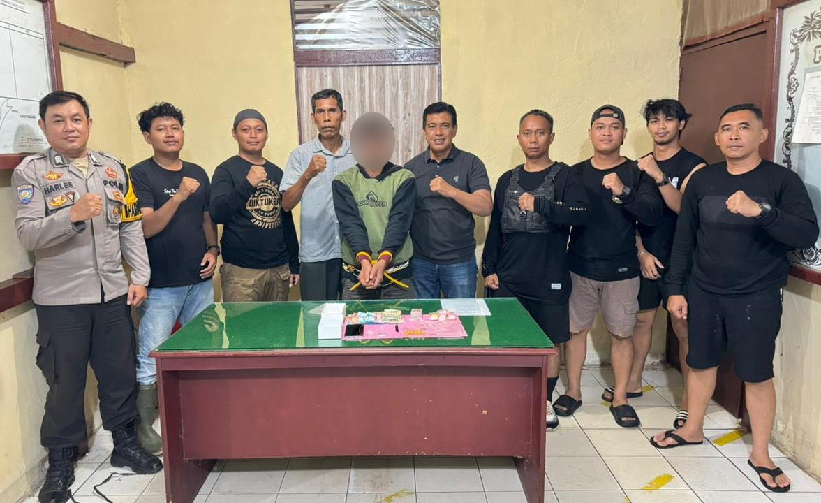 Komitmen Berantas Narkoba, Polsek Meliau Tangkap Pelaku di Dusun Enggadai