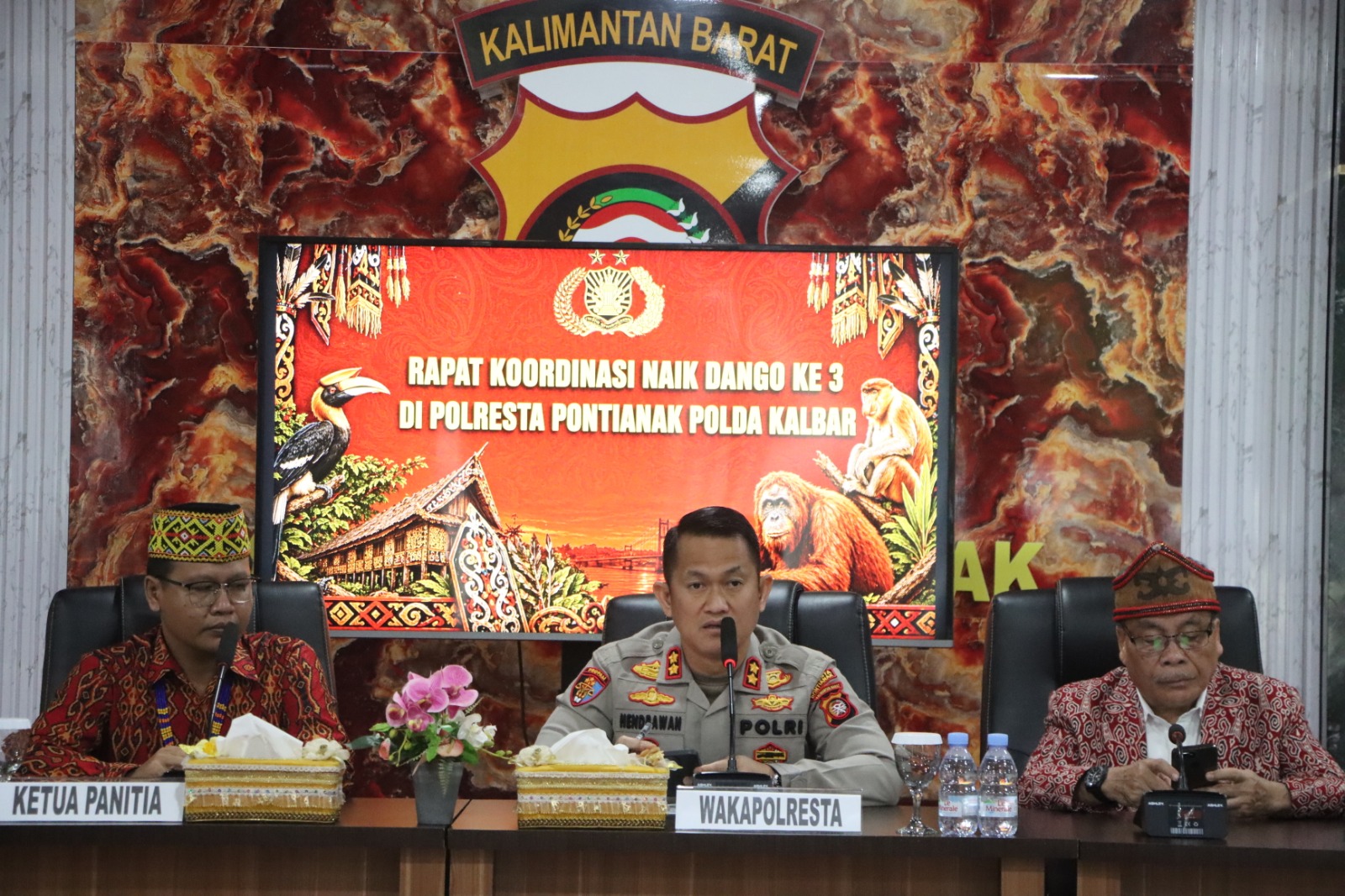 Polresta Pontianak Gelar Rapat Koordinasi Pengamanan Kegiatan Naik Dango Ke-III