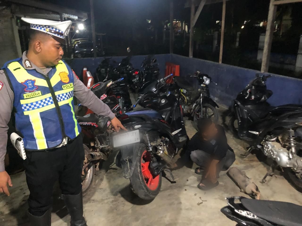 Razia Knalpot Brong di Malam Minggu, Satlantas Polres Sekadau Tindak 12 Pelanggar