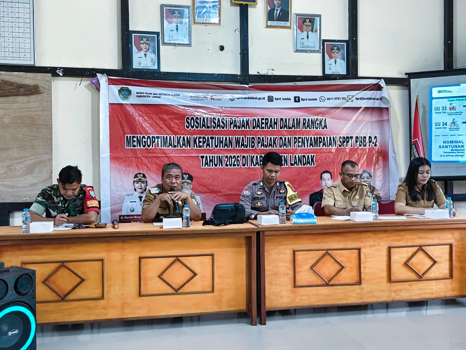Kapolsek Kuala Behe Diwakili Bhabinkamtibmas, Menghadiri Kegiatan Sosialisasi Pajak Daerah Tahun 2026 di Kantor Camat Kuala Behe