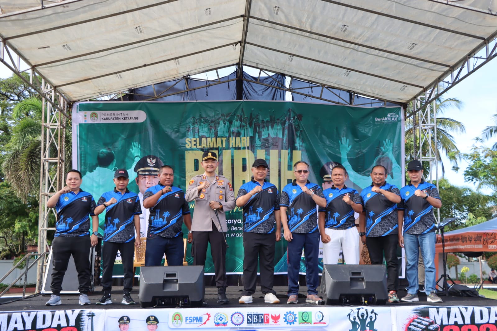 Hari Buruh Internasional, Kapolres Ketapang Pimpin Pengamanan Aksi May Day Senam Sehat Bersama