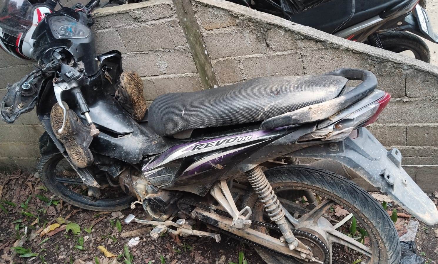 Tabrakan Dua Motor di Beduai, Pengendara Dilarikan ke Puskesmas