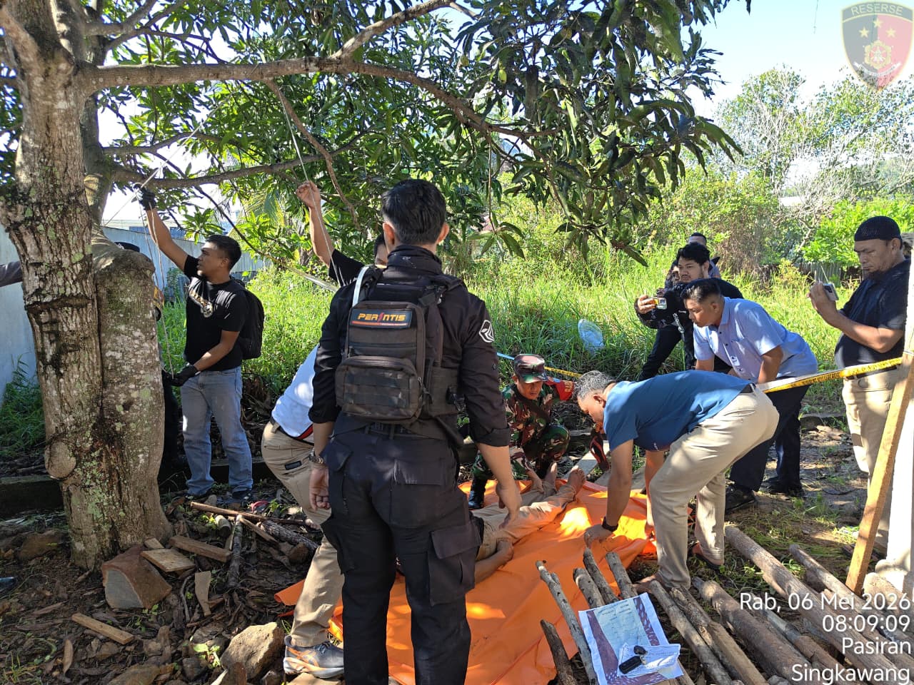 Pamapta Polres Singkawang Respon Cepat Penemuan Pria Meninggal Dunia di Singkawang Barat
