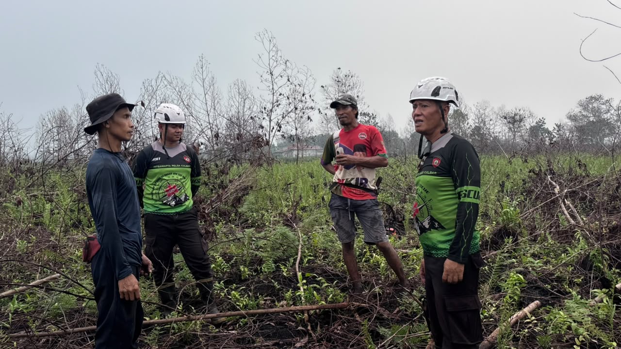Pastikan Wilayah Bebas Asap, Tim Ops Aman Nusa Polda Kalbar Verifikasi 6 Titik Potensi Karhutla di Kubu Raya
