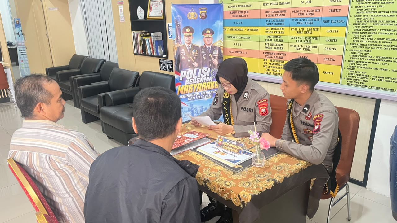 SPKT Polda Kalbar Kedepankan Pelayanan Prima dan Humanis dalam Melayani Masyarakat